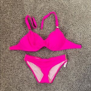 NWT Victoria's Secret Vibrant Pink Bikini Set